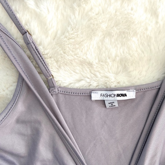 Grey Ruched Dress - Picture 4 of 4